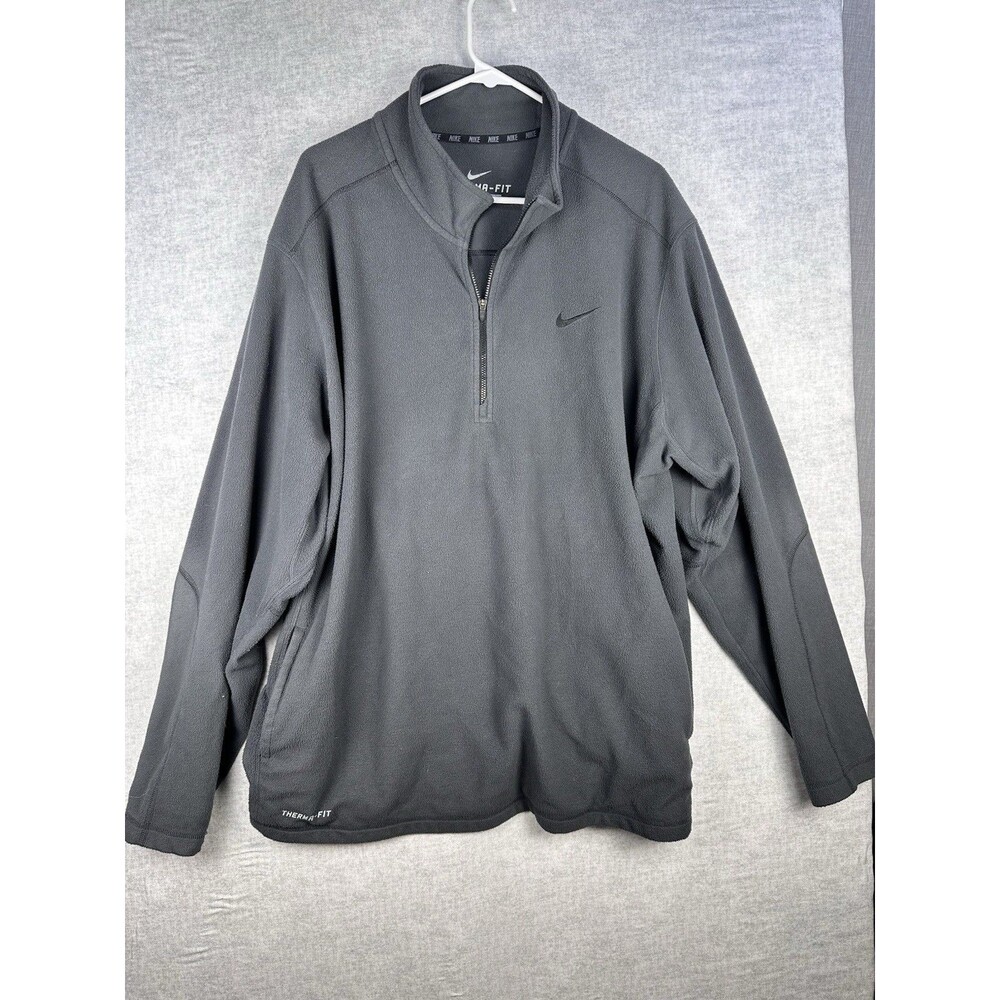 Nike 1/4 Zip Pullover Jacket Men (2XL) Therma Fit  Performance Outdoors Gray